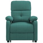 vidaXL Fauteuil électrique de massage Vert foncé Tissu