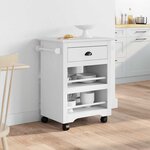 VidaXL Chariot de cuisine BODO blanc 67 5x45x80 cm