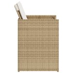 vidaXL Chaises de jardin avec coussins lot de 4 beige résine tressée