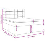 vidaXL Sommier à lattes de lit et matelas Gris foncé 200x200cm Velours