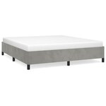 vidaXL Cadre de lit sans matelas gris clair 180x200 cm velours