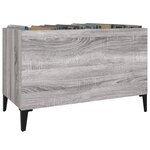 vidaXL Armoire à disques sonoma gris 74 5x38x48 cm bois d'ingénierie