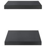 vidaXL Étagères murales 2 Pièces 50x30x3 cm noir acier inoxydable