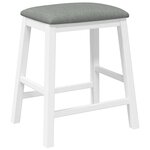vidaXL Chaises de bar avec coussins 2 Pièces blanc bois massif d'hévéa