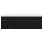vidaXL Sommier à lattes de lit avec matelas Noir 160x200 cm Tissu