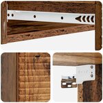 vidaXL Table d'appoint murale 87 5 x 34 5 x 17 cm Bois d'ingénierie