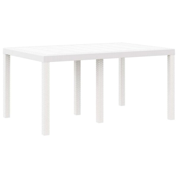 vidaXL Ensemble de salle à manger pour jardin 5 pc Blanc Rattan Polt