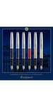 WATERMAN Emblème Deluxe stylo plume, or, attributs chromés, plume moyenne, cartouche d'encre bleue, en écrin