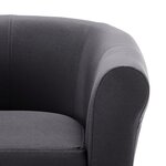Vidaxl fauteuil noir tissu