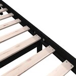 vidaXL Cadre de lit sans matelas noir bois massif 100x200 cm