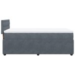 vidaXL Sommier à lattes de lit avec matelas Gris foncé 100x200 cm