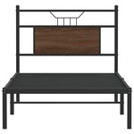 vidaXL Cadre de lit sans matelas chêne marron 90x200cm bois ingénierie