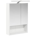 vidaXL Armoire Miroir de Salle de Bain Blanc 50 x 14 5 x 70 cm