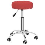 vidaXL Chaise pivotante de salle à manger Rouge bordeaux Tissu