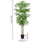 vidaXL Bambou artificiel 240 feuilles 80 cm vert