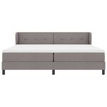 vidaXL Lit à ressorts avec matelas Taupe 200 x 200 cm tissu