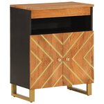 vidaXL Armoire latérale marron et noir 60x33 5x75 cm bois de manguier