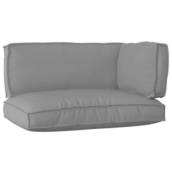 vidaXL Set de coussins de palette 3 Pièces Gris Tissu Oxford