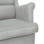 vidaXL Fauteuil gris clair velours
