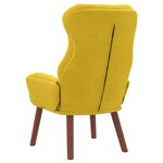 vidaXL fauteuil Jaune 69 x 74 x 93 cm Velours