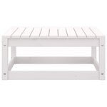 vidaXL Salon de jardin 7 Pièces Blanc Bois de pin massif