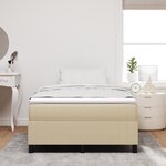 vidaXL Lit Box Spring avec Matelas Vert Clair Gris Petit Double Tissu Velours Côtelé