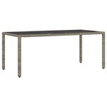 vidaXL Ensemble de salle à manger pour jardin 9 Pièces Gris Poly rotin