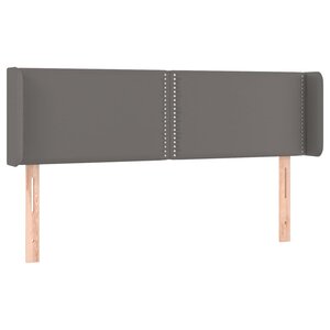 vidaXL Tête de lit avec oreilles Gris 147x16x78/88 cm Similicuir