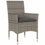 vidaXL Ensemble de salle à manger pour jardin 5 Pièces Gris Poly rotin