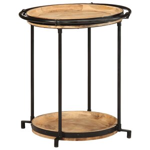 vidaXL Table d'appoint Ø55x60 cm bois de manguier massif