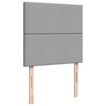 vidaXL Sommier à lattes de lit et matelas Gris clair 90x190 cm Tissu