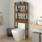 vidaXL Étagère de toilette Marron miel 63x26x171 cm Bois de pin massif