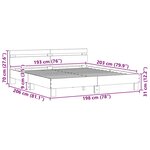 vidaXL Cadre de lit avec LED Sonoma 193 x 203 cm Bois d'ingénierie