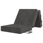 vidaXL Canapé-lit pliable 90 x 63 x 45 cm Gris foncé