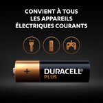 Duracell - nouveau piles alcalines aa plus  1.5 v lr6 mn1500  paquet de 8