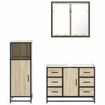 vidaXL Ensemble de meubles de salle de bain 3 Pièces chêne sonoma
