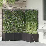 vidaXL Pots de jardin Noir 120 x 120 x 142 cm Acier