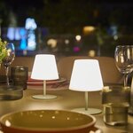 2 lampes de table sans fil TWINS - Olive - H16 cm - LED