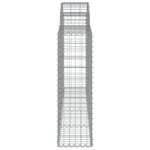 vidaXL Paniers à gabions arqués 14 Pièces 200x30x100/120 cm Fer galvanisé