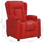 vidaXL Fauteuil Rouge bordeaux Similicuir