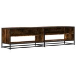 vidaXL Meuble TV chêne fumé 180 5x40x46 cm bois d'ingénierie