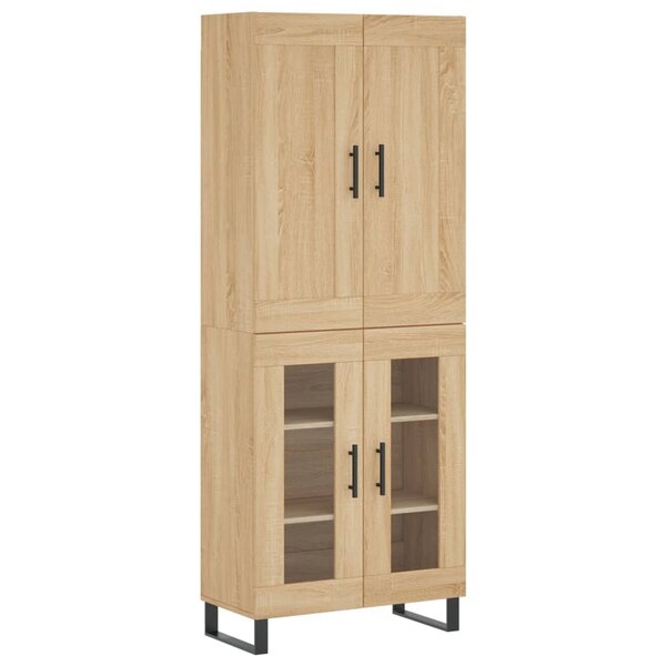 vidaXL Buffet haut Chêne sonoma 69 5x34x180 cm Bois d'ingénierie