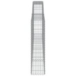 vidaXL Paniers à gabions arqués 9 Pièces 400x30x120/140 cm Fer galvanisé