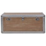 vidaXL Boîte de rangement Bois de sapin massif 91x52x40 cm Marron