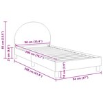 vidaXL Cadre de lit pour enfants avec tête de lit Crème 90 x 200 cm