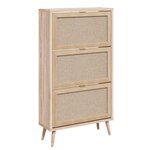 Finori Armoire à chaussures Bali 49A Chêne sonoma/ impression de canne