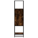 vidaXL Buffet haut chêne fumé 35 5x35x139 cm bois d'ingénierie métal