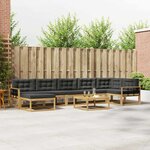 vidaXL Ensemble de canapés d'extérieur 8 Pièces Blanc et anthracite