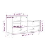 vidaXL Armoire à chaussures Noir 102x36x60 cm Bois d'ingénierie
