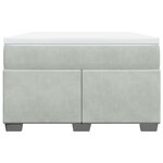vidaXL Sommier à lattes de lit et matelas gris clair 120x190cm velours